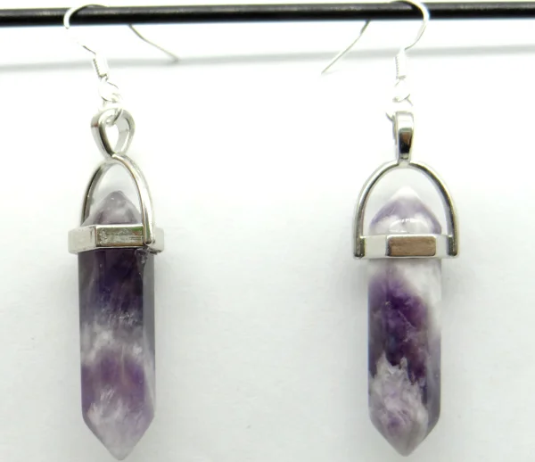 Натуральный камень кварц кристалл бирюза Лапис опал Сережка с тигровым глазом