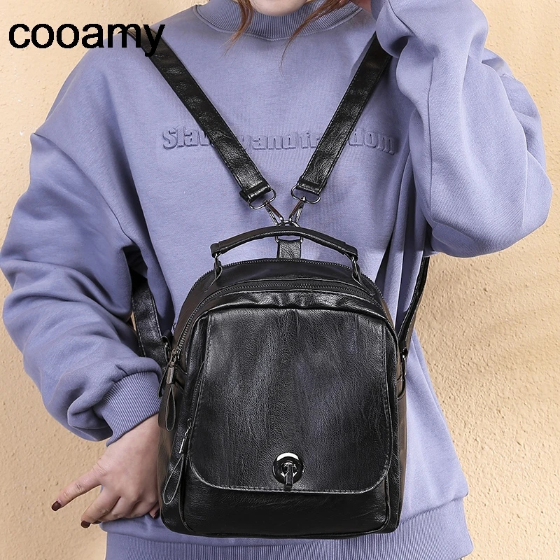 Модный женский рюкзак высококачественный из искусственной кожи двойного