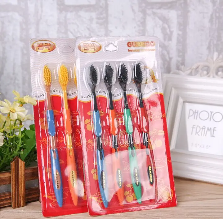 Бесплатная доставка новинка 4 шт./лот набор мягких зубных щеток для путешествий