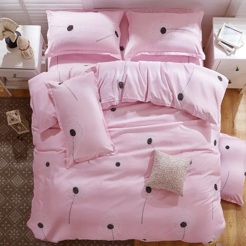 OLOEY Полосатый плед розовый синий постельное белье милый пододеяльник Одуванчик