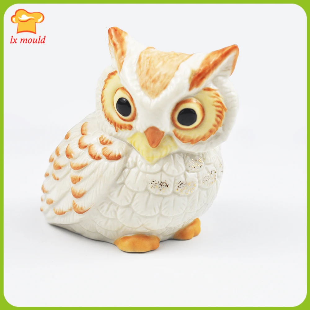 

LXYY New 3D Owl Silicone Molds sugar polymer clay Candle Soap Mould