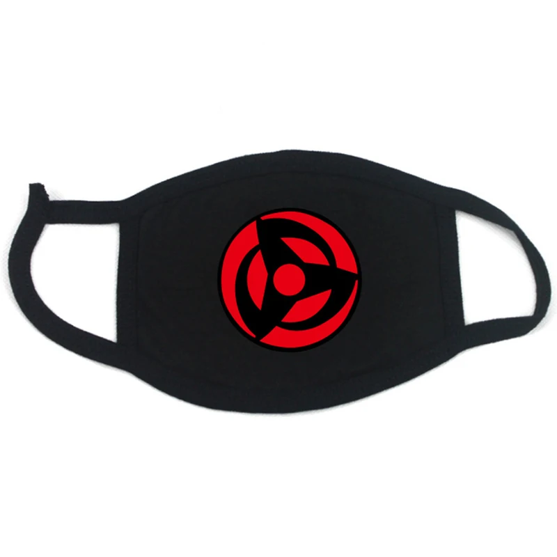 Naruto Sharingan Мужская и женская хлопковая Пылезащитная маска для рта дышащая Аниме Наруто цельная Маска Dragon Ball защита от пыли для лица защитные маски для лица - Цвет: Naruto Sharingan