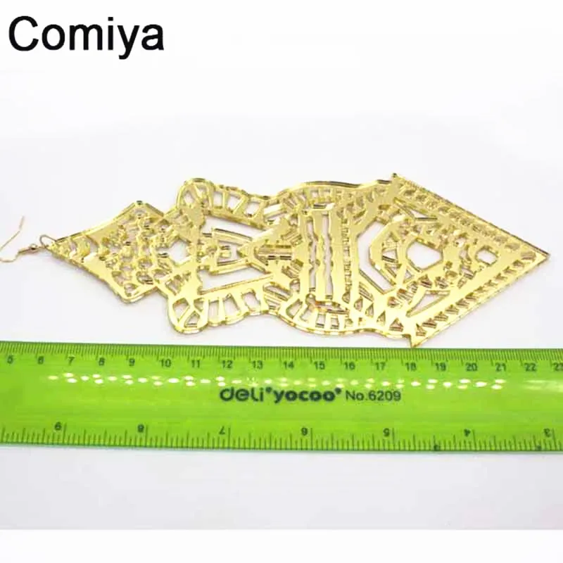 Comiya Punk Vintage Earring For Girl Statement Brincos Big Long Yellow Clack Drop Earrings Women Jewelry Oorbellen Bijoux | Украшения и