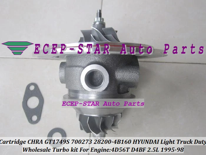 Бесплатная доставка турбокартридж CHRA Core GT1749S 700273 5002S 28200 4B160 для HYUNDAI H100 H200 легкий