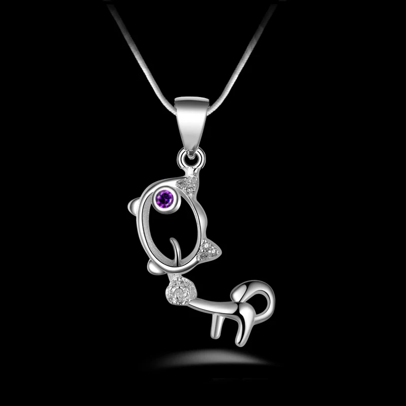 Новые 925 серебристо Цвет собака кулон Цепочки и ожерелья благородный s Fine Jewelry