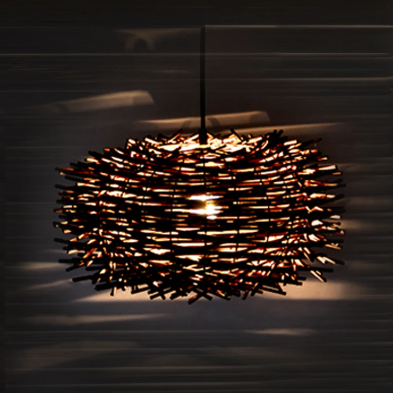 Подвесной светильник из ротанга для столовой перекрестный ресторана кантри