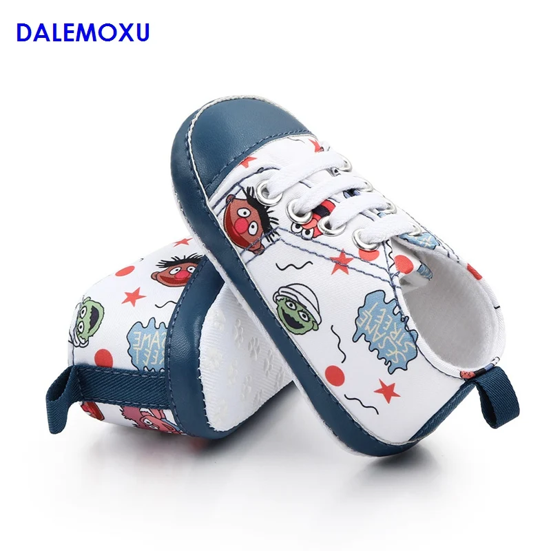 DALEMOXU Детские ботинки с мультяшным единорогом холщовые спортивные детские
