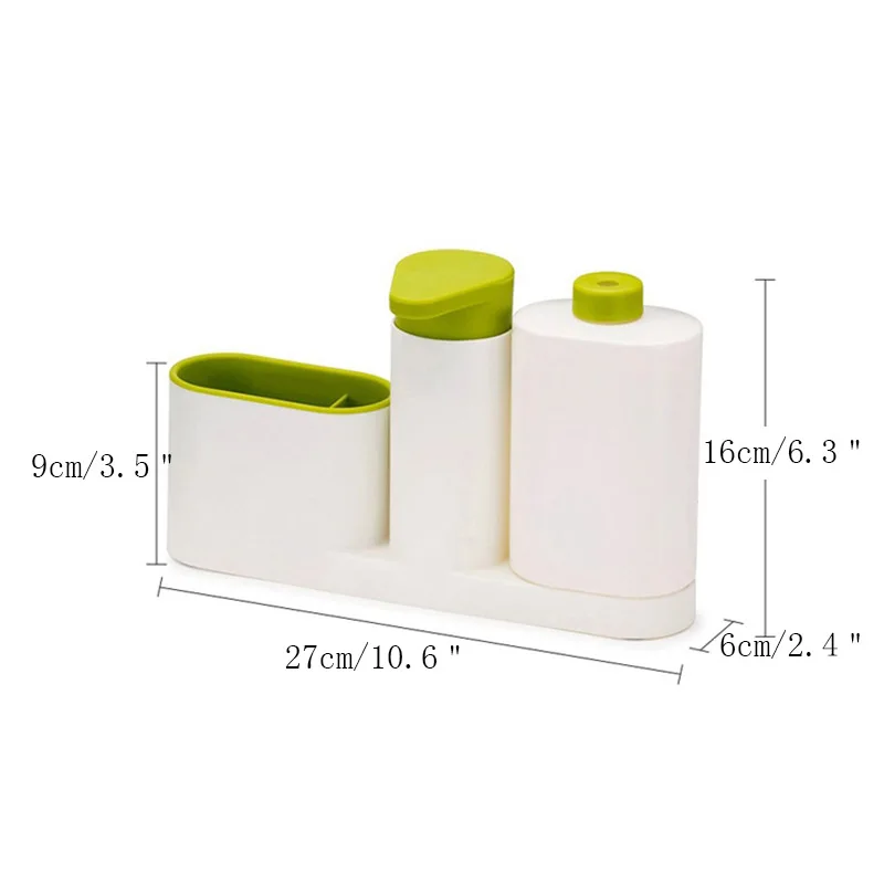 Multifunctional Kitchen Bathroom Storage Rack Home Sink Soap Detergent Hand Sanitizer Three-Piece | Дом и сад