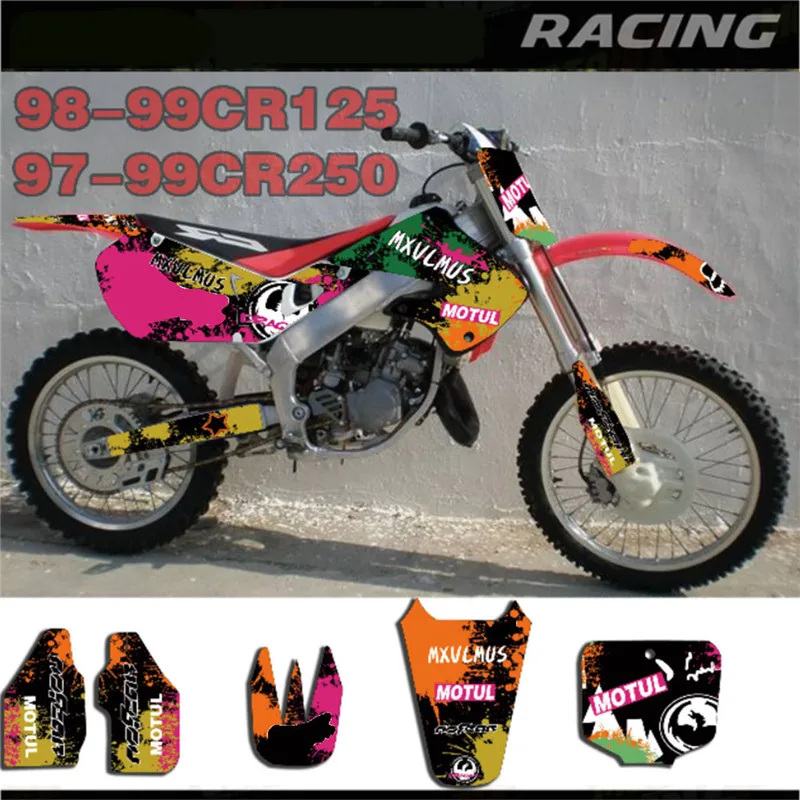 Переводная наклейка графика и фон для Honda CR125 CR250 1997 1998 1999 CR 125 250|Наклейки стикеры| |
