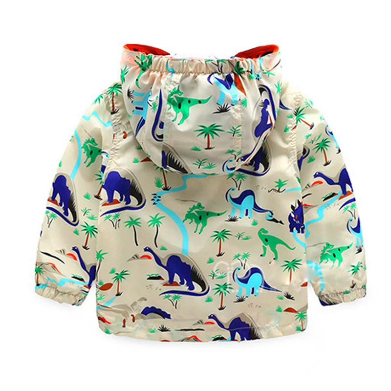 5 шт. с капюшоном мальчиков верхняя одежда дети динозавров печатных куртки пальто