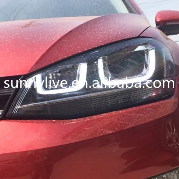 Для VOLKSWAGEN Golf 7 светодиодный ангельские глазки двойной u-образный светильник s