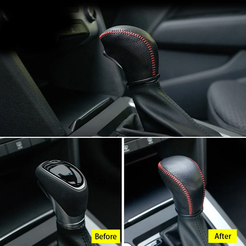 Vtear для hyundai Elantra, рычаг переключения передач, кожаный чехол для ручного тормоза, Сменный Чехол для ручного тормоза, крышки для багажника, авто