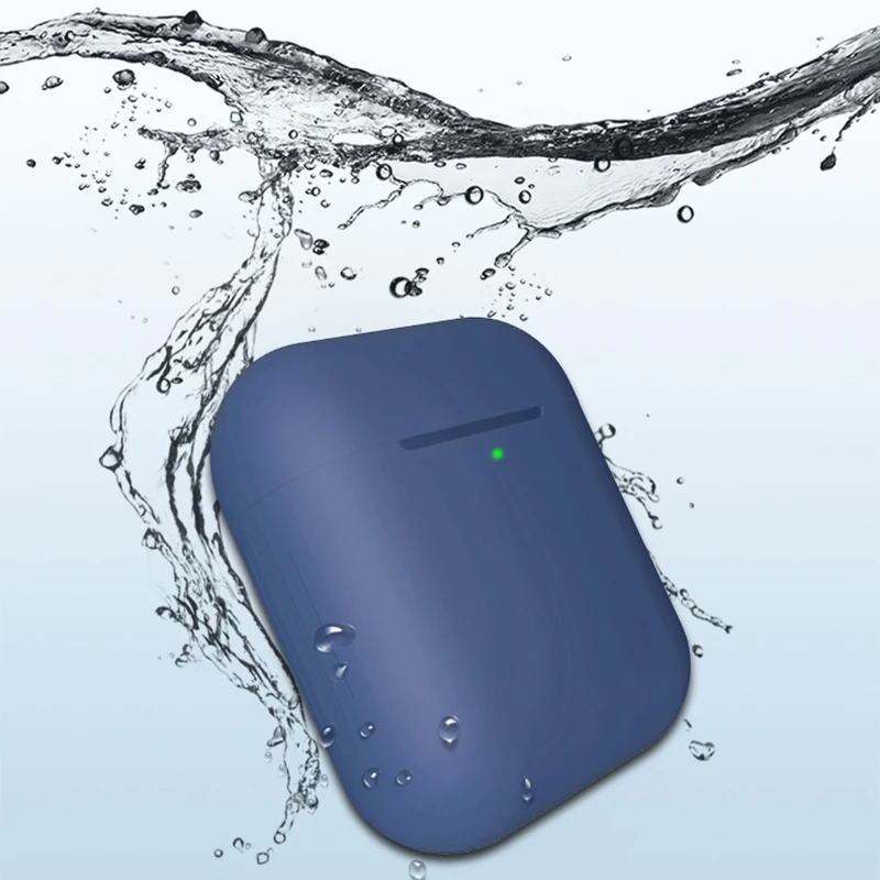 Мягкий силиконовый Bluetooth беспроводной Чехол для наушников Apple Airpods