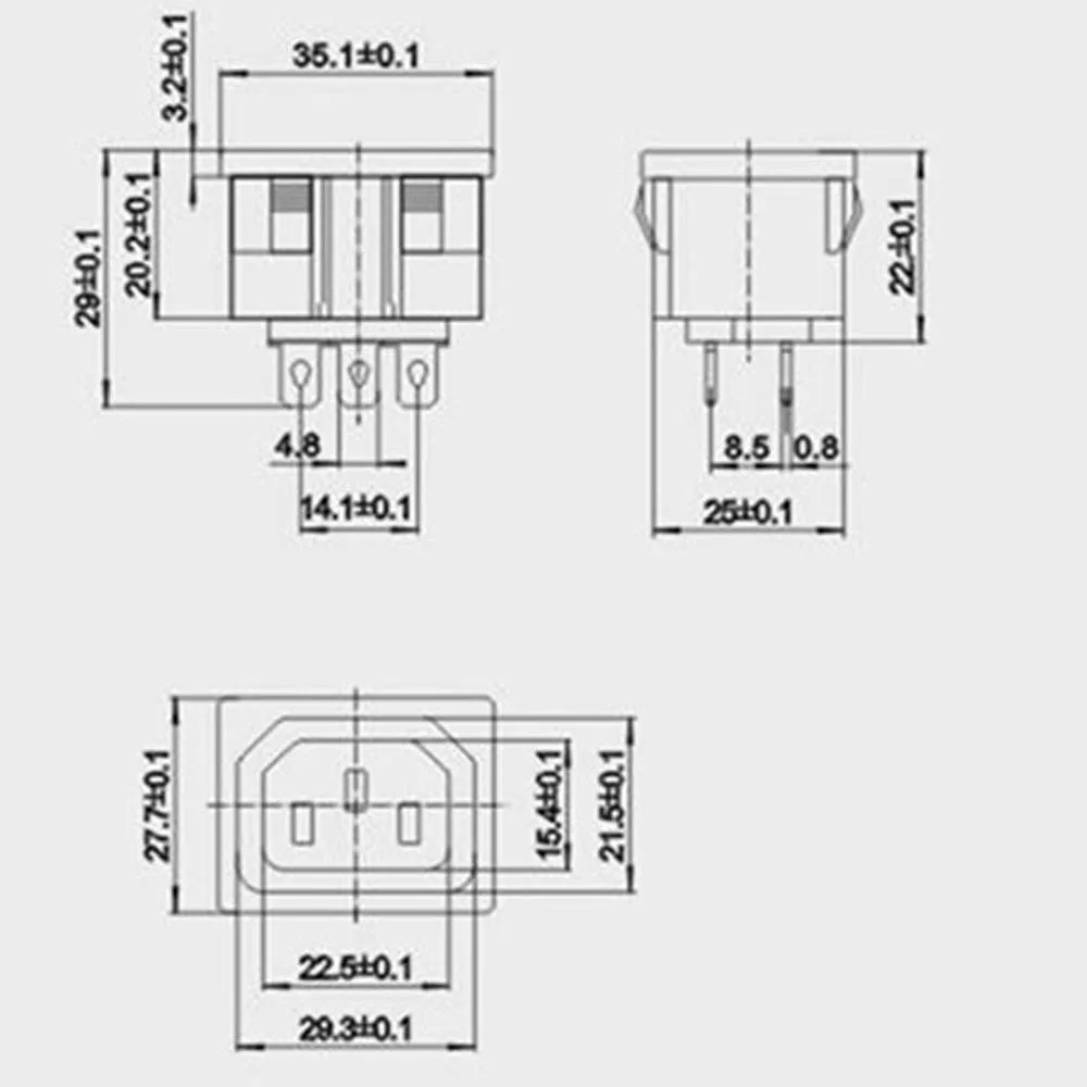 10 шт. электрическая медная розетка IEC320 C14 C13 А|ac power socket|power socketsocket a |