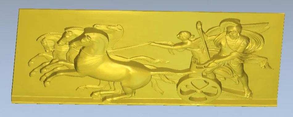 3d модель рельеф для ЧПУ в формате STL файл роман_war_chaliot|3d model relief|3d relief modelfor cnc |