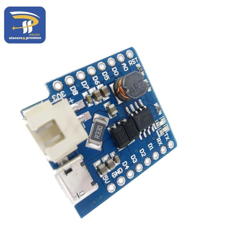 D1 Мини-Защита аккумулятора для Wemos USB одиночный литиевый модуль для зарядки батареи с контактами светодиодный индикатор 5 в постоянного тока