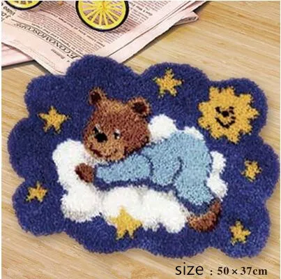 Набор для творчества из необработанной пряжи вязания крючком напольный коврик