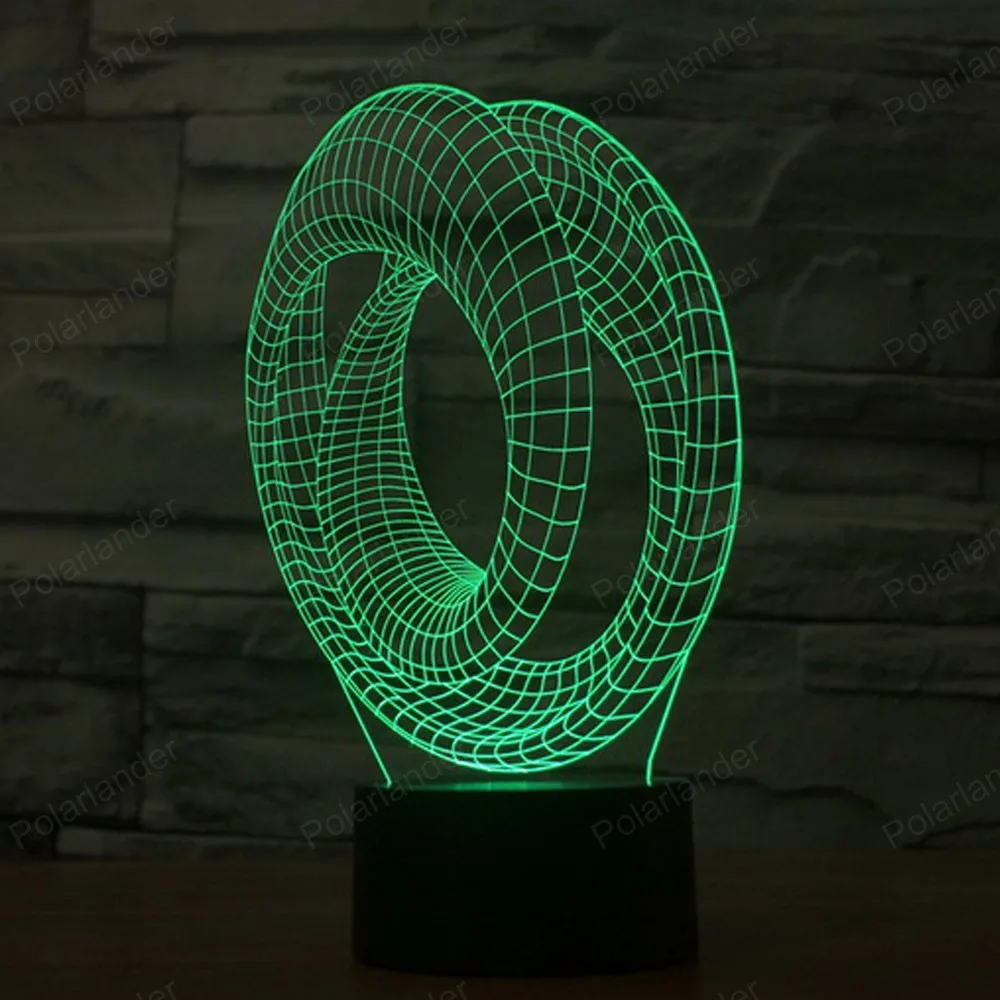 3D красочные огни Аннотация акриловый светодиодные лампы стерео визуальная