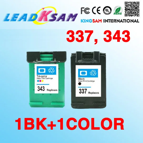 2x для чернильных картриджей 337 343 совместимых с hp337 принтера hp343Photosmart C4180 2575 8050 D5160