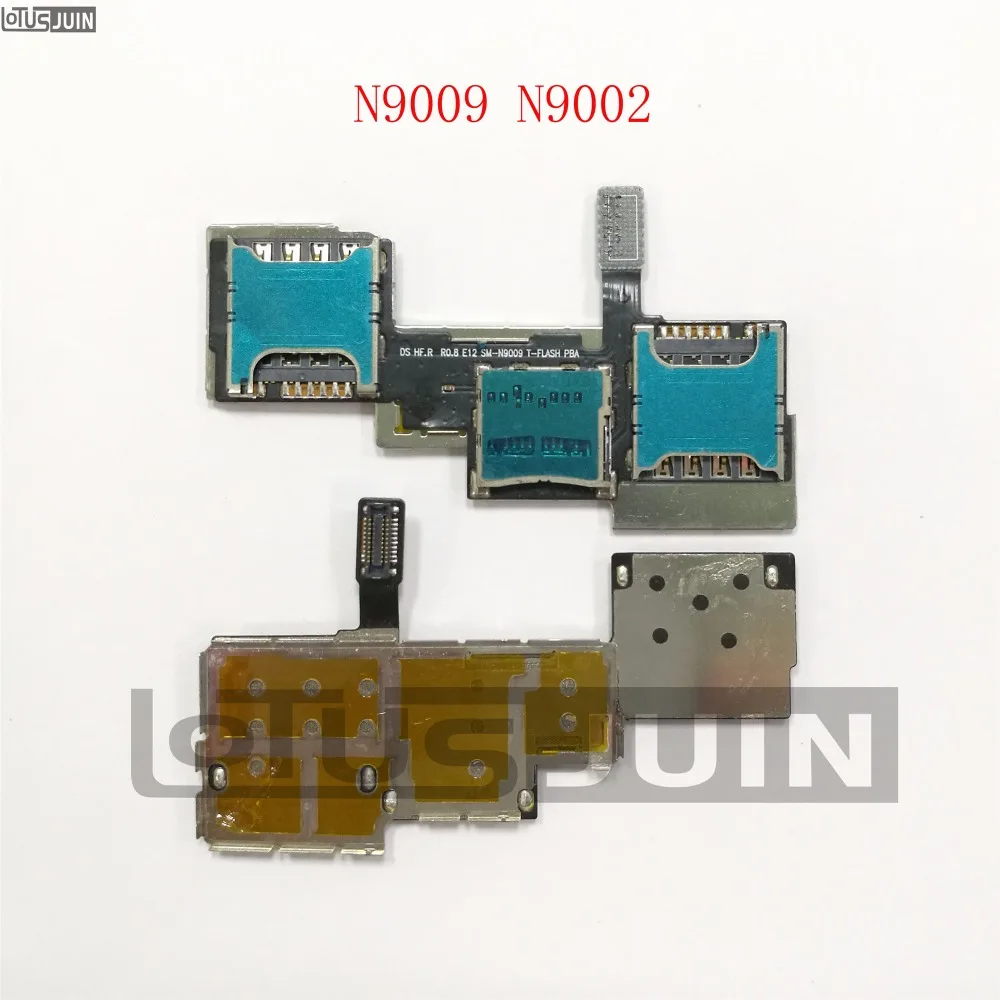 

10pcs Original For Samsung N9009 N9002 Sim Card Holder Micro SD Memory Socket Slot Tray Flex cable