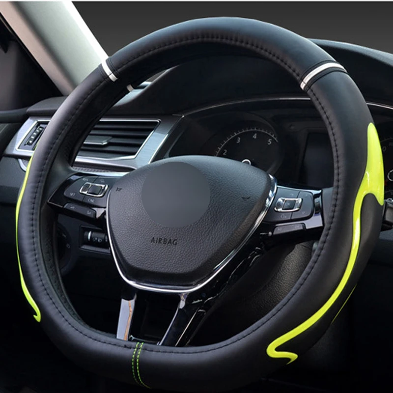 HuiER чехол рулевого колеса автомобиля D форма 6 цветов для Volkswagen VW Golf R Alltrack Passat Nissan