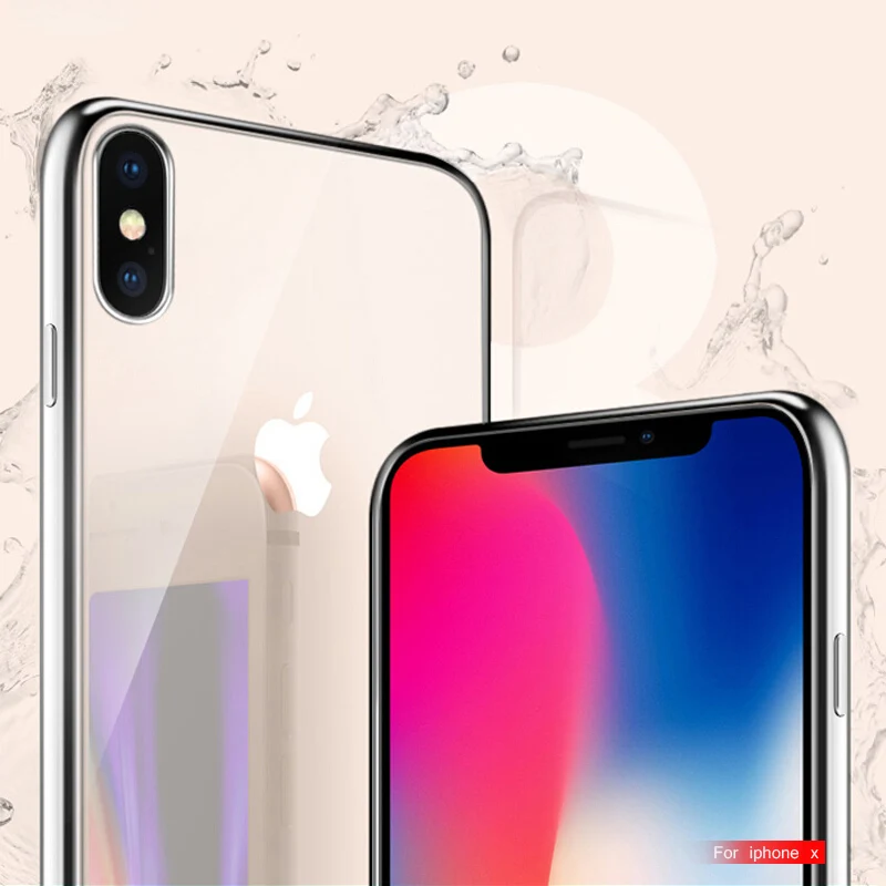 Ультратонкий чехол TOMKAS для iPhone X 7 8 прозрачный силиконовый с покрытием ТПУ