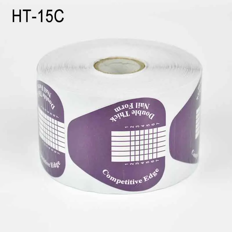 500pcs roll Одноразовые формы для ногтей 300/500 шт, наклейки для ногтей, акриловый УФ-гель для наращивания ногтей, самоклеящаяся форма - Цвет: 500pcs roll