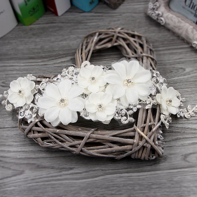 Новинка ручная работа цветочное кружево и жемчуг свадебная тиара свадебные