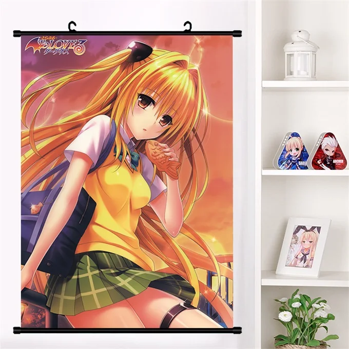 I Аниме To LOVE Ru Eve Микан Юки тьма Kotegawa Yui Momo Belia Deviluke настенный свиток плакат Настенные подвесные плакаты домашний декор - Цвет: I