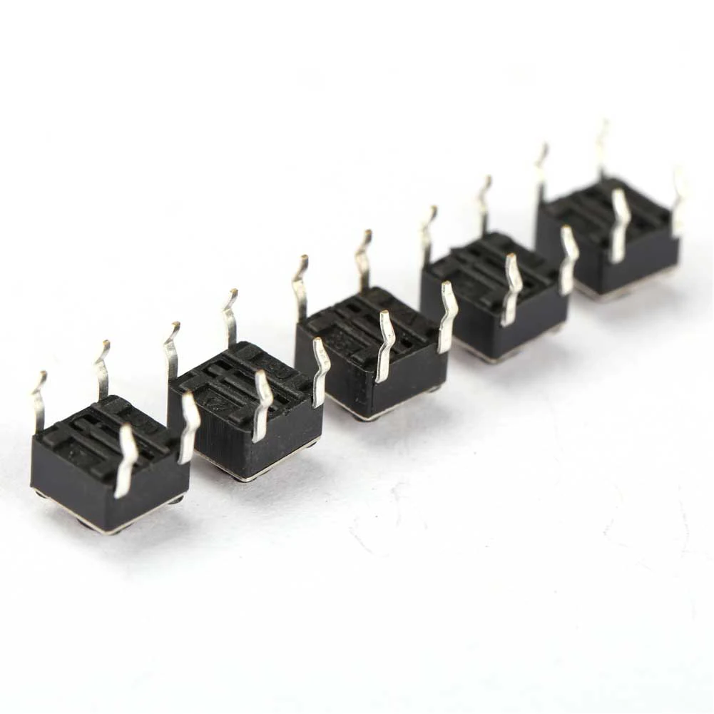 Тактильный кнопочный переключатель 100 шт. Мгновенный Такт 6x6x5 мм 4pin M25|switch| |