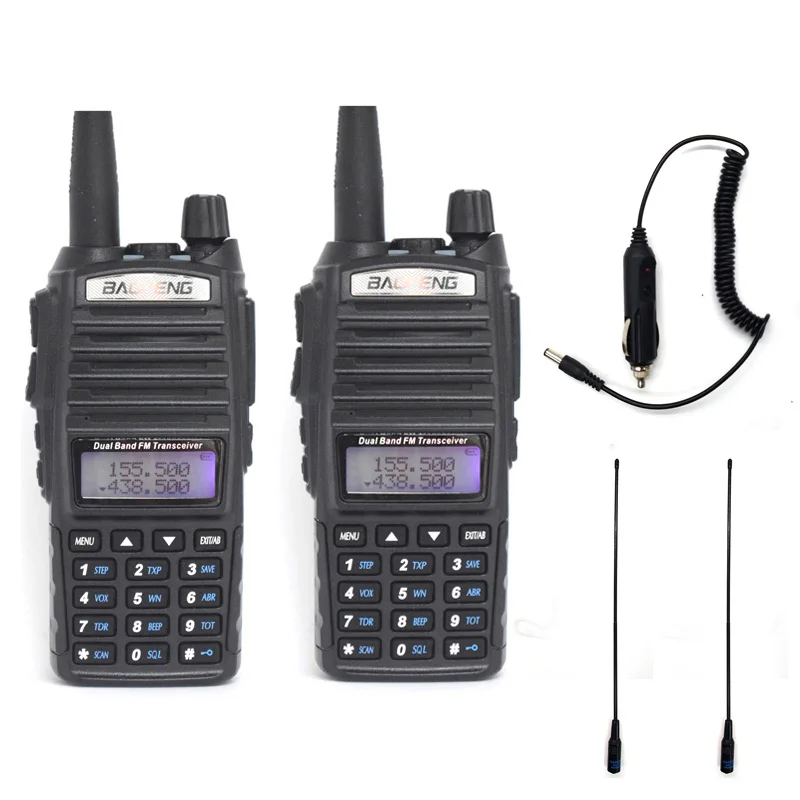 2 шт. Новинка Портативная рация Baofeng UV-82 с наушником и кнопкой CB Ham Радио Vhf Uhf двухдиапазонный Baofeng UV 82 UV82 - Цвет: Option7