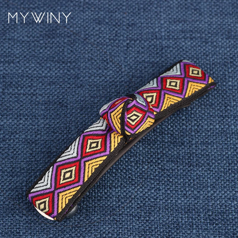 Grain designFashion embroidery ethnic hair clip colorful fabric vintage jewelry |
