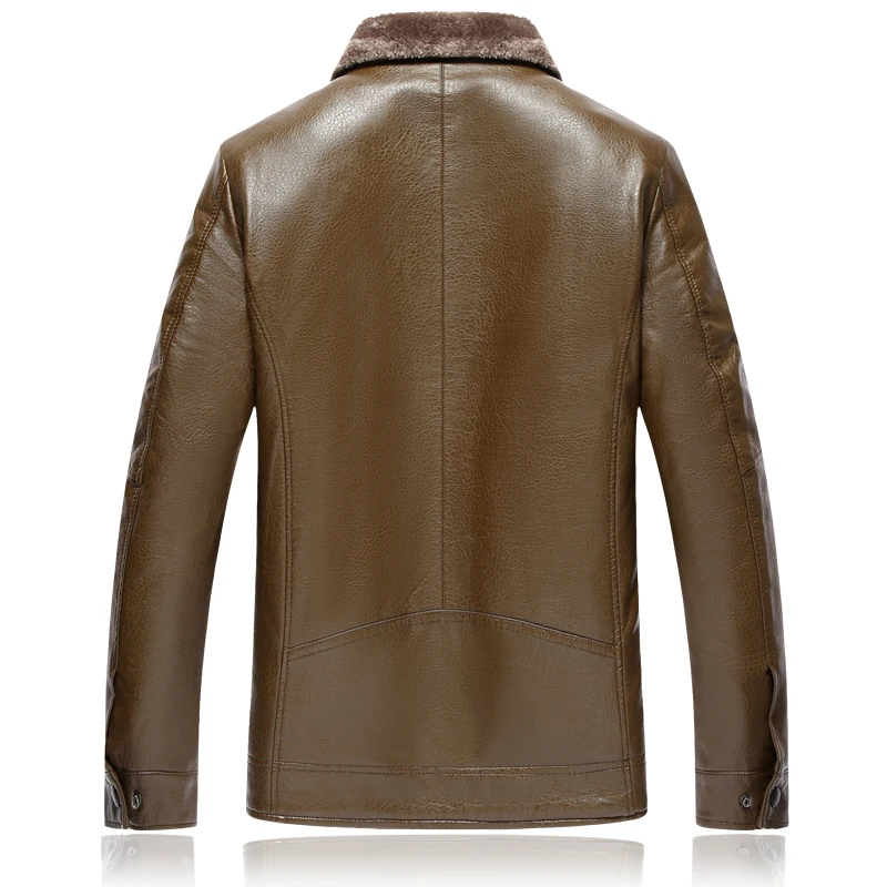 

Casual Solid Leather Jacket Men's Coat Thick 2021 Fashion Winter Jacket For Men Leather Jackets Male Plus Size L-7XL Top Quality