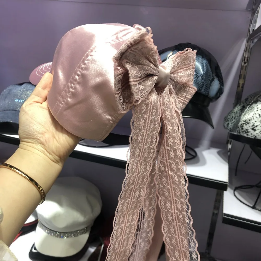 01904-JIEJIA2019112 атласный блеск кружева Bowknow леди бейсболка женская кепка для отдыха