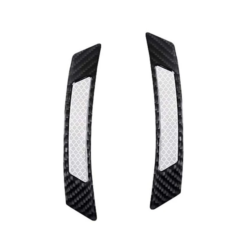 2 шт углеродного волокна безопасности Светоотражающая полоса автомобиля