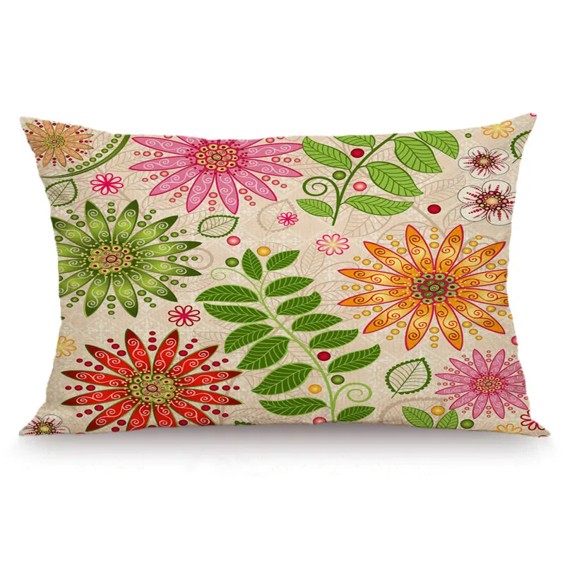 XUNYU 30X50cm/40x60cm Cushion Cover Cartoon Flower Pillow Cases Decorative Throw for Sofa Bedroom JX029 | Дом и сад