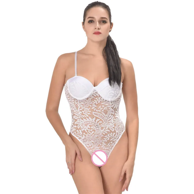 Новое поступление эротическое нижнее белье черно белое плюс размер боди 2018