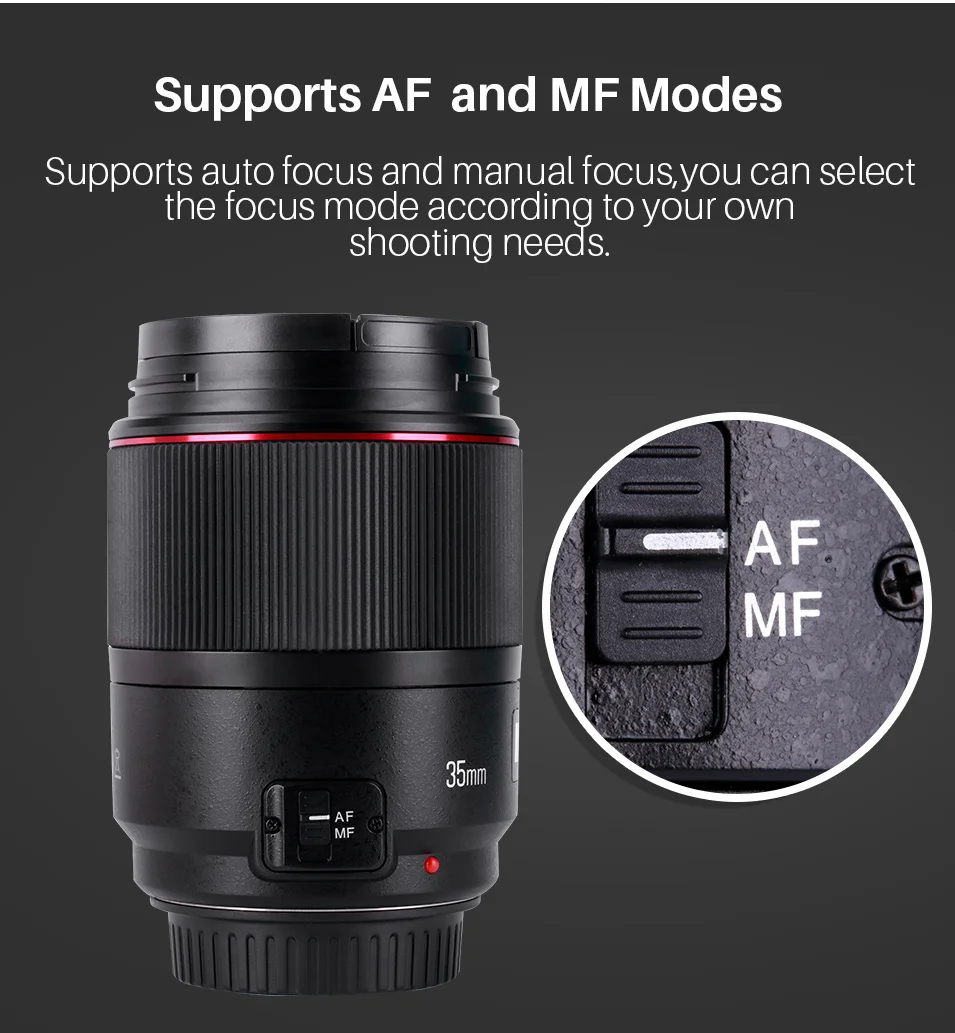 YONGNUO YN35MM F1.4 Стандартный широкоугольный объектив для Canon с яркой апертурой для цифровых зеркальных фотокамер для 600D 60D 5DII 5D 500D