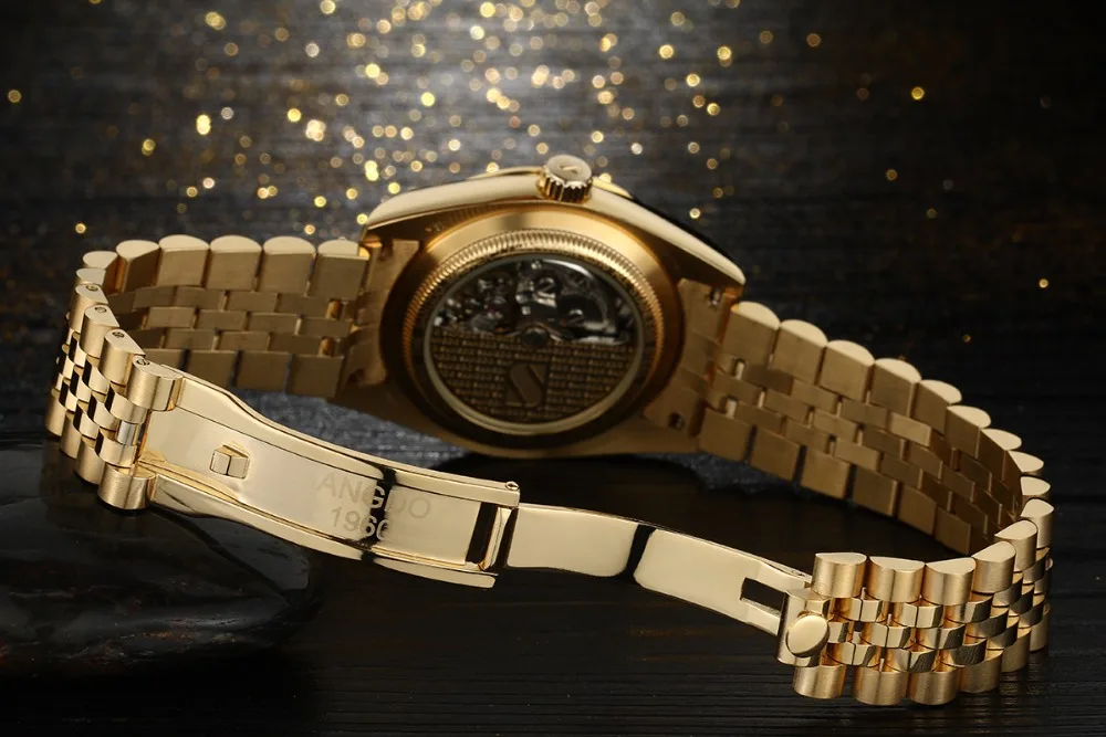 

37MM SANGDO Automatic Self-Wind movement High quality Luxury men's watch Plating 18KY Mechanical watches sa4a