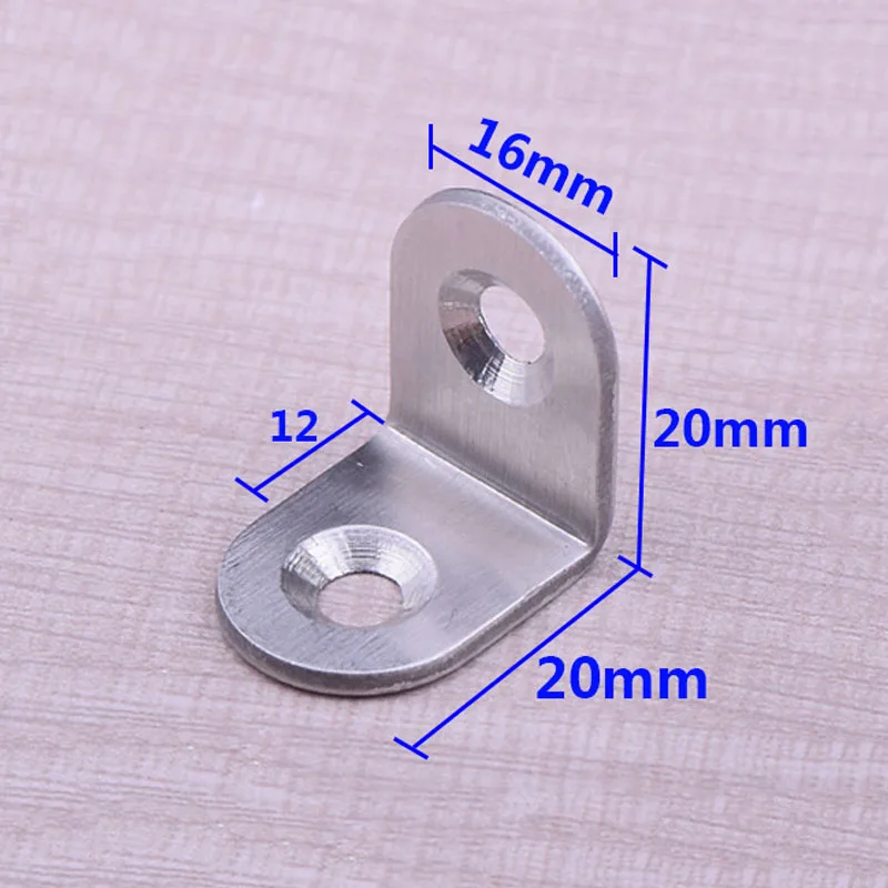 FGHGF 10pcs Stainless Steel Corner Brackets Right Angle Iron Bracket for Furniture Fittings Toilet Connector | Обустройство дома