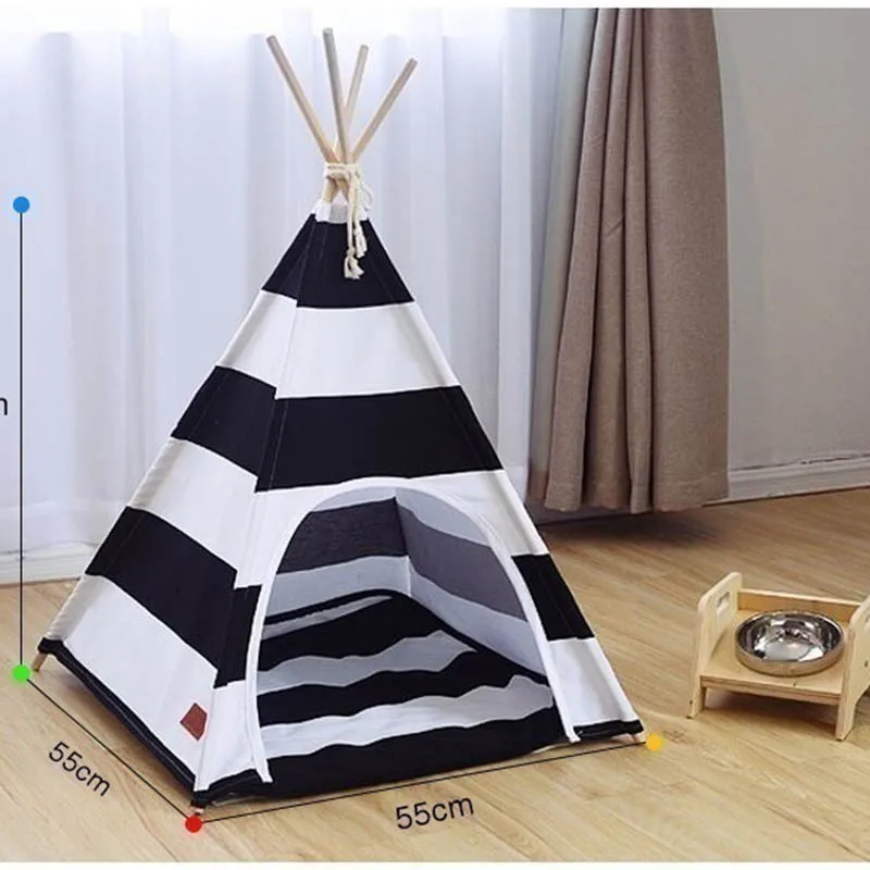 Comwarm полосатый Pet вигвама домашнее животное кошка кровать дом любимчика
