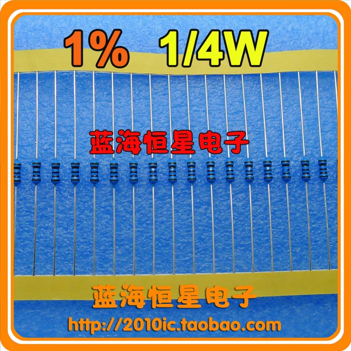 Из charge.4.7R бесплатная 4.7 евро 1% 1/4 Вт metal film сопротивление цвет кольцо 100/2.5 юаней