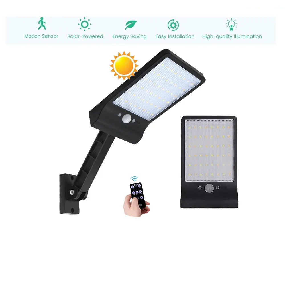 Солнечный уличный свет Новый 48 LED 800 лм уличная Солнечная энергия Уличный настенный светильник PIR датчик