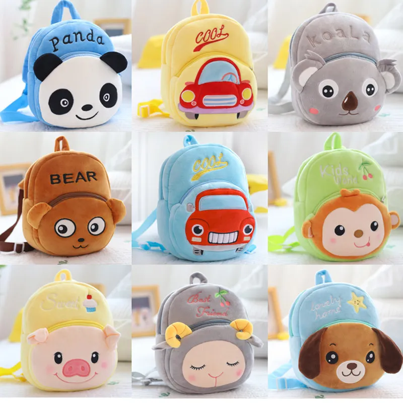 New Fashion Cute Animals Bag Kids Cartoon Plush Bags Child Backpack Schoolbag Baby Girl Kawaii Flamingo Children School Gift | Игрушки и