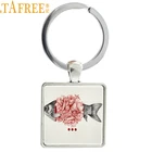 TAFREE Fish Maw цветение искусство картина брелки игра Рыбалка суперзвёзды памятный брелок с пряжкой кольцо E341