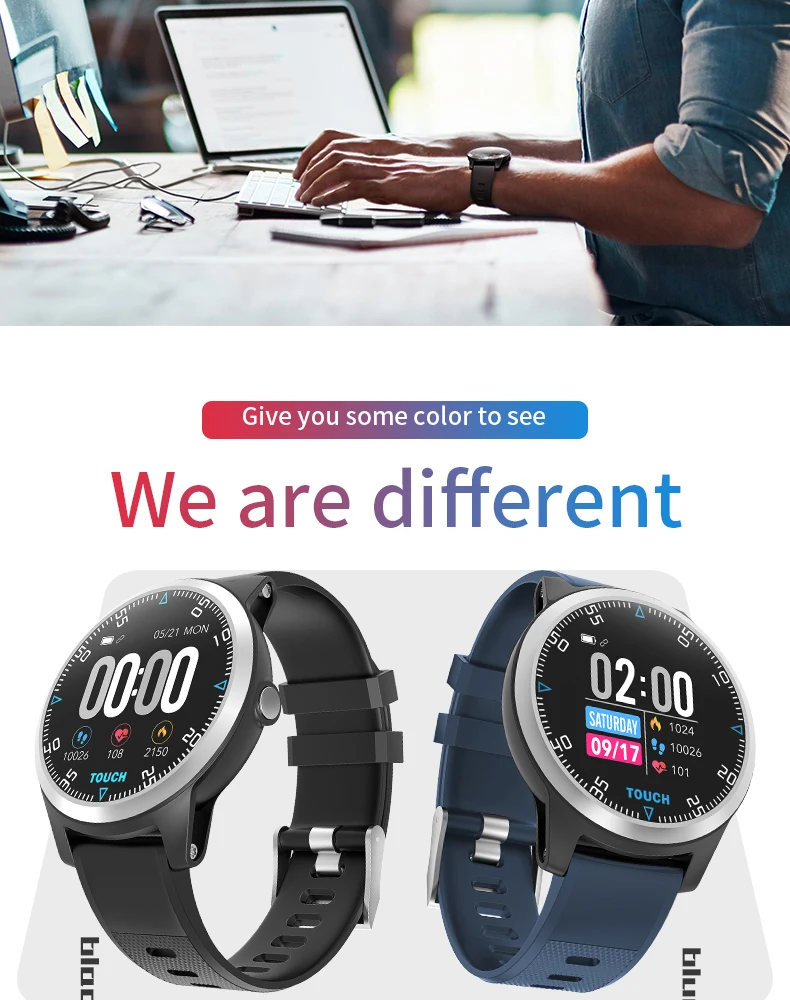 Vwar Смарт-часы ЭКГ PPG пульсометр кровяное давление Bluetooth Smartwatch спортивные фитнес-часы для мужчин и женщин наручные часы