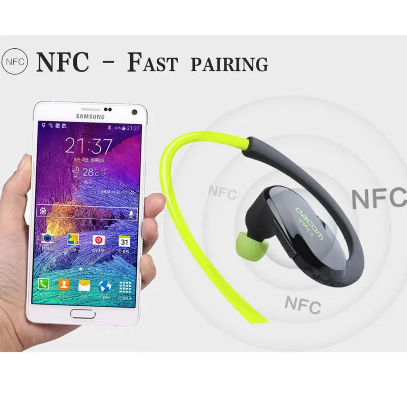 Dacom Athlete NFC Беспроводные с заушными крючками Спортивные Bluetooth 4 1 наушники защитой