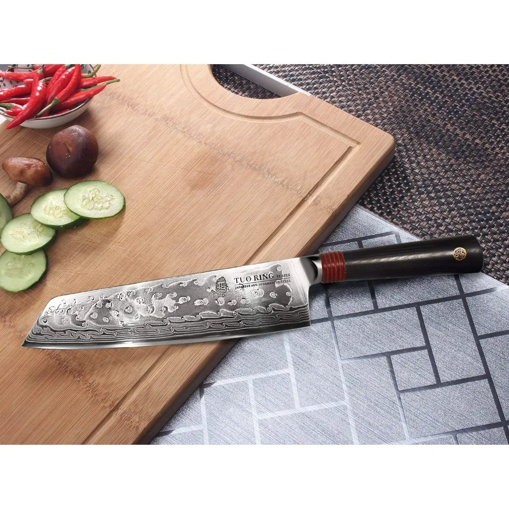 TUO столовые приборы Kiritsuke нож шеф повара 8 5 '' дамасский кухонный мясницкий Ножи