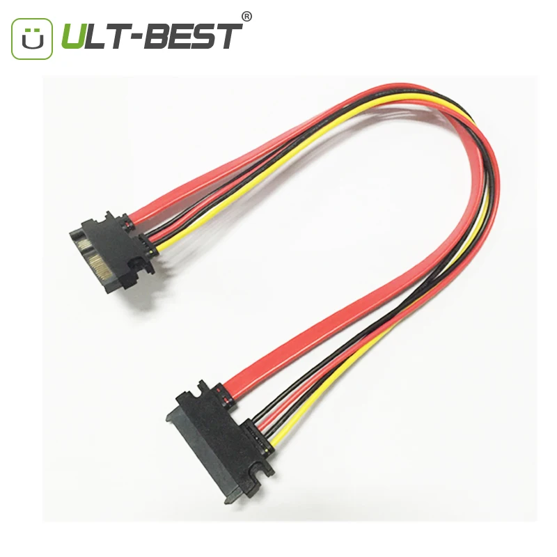 Удлинительный кабель SATA 22Pin 5 шт. штекер гнездо 7 + 15 Pin серия ATA комбинированный для