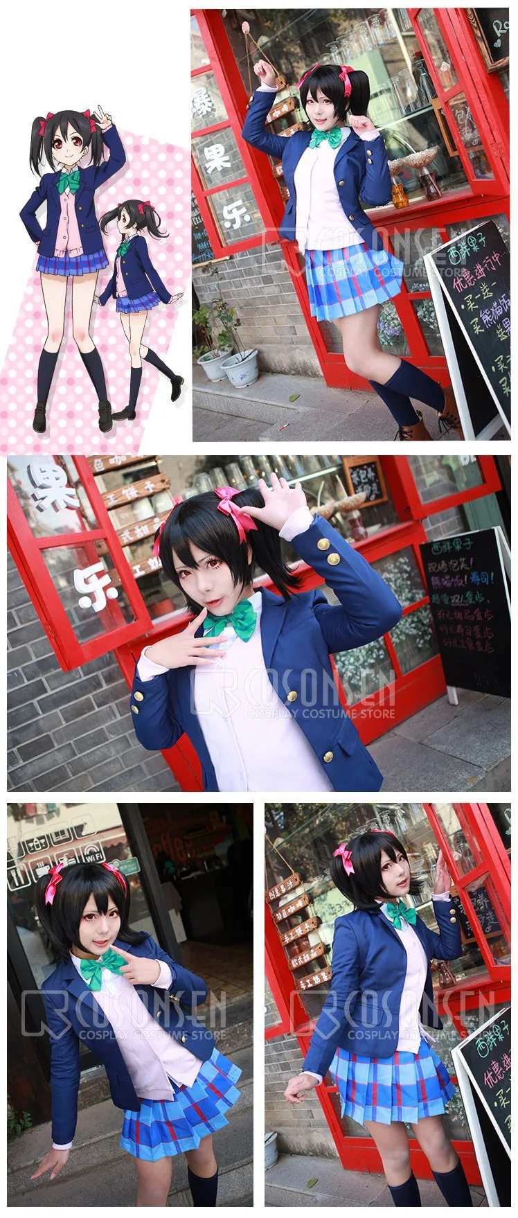 COSPLAYONSEN Love Live! Нико Ядзава школьная форма косплей костюм полный набор все размеры высокое качество на заказ